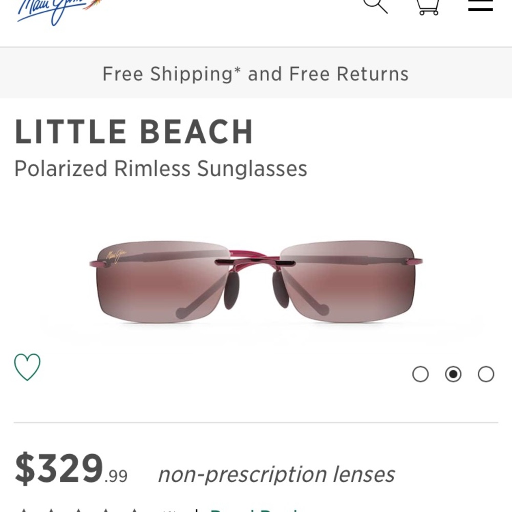 Rose Little Beach Titanium Maui Jim Sunglasses